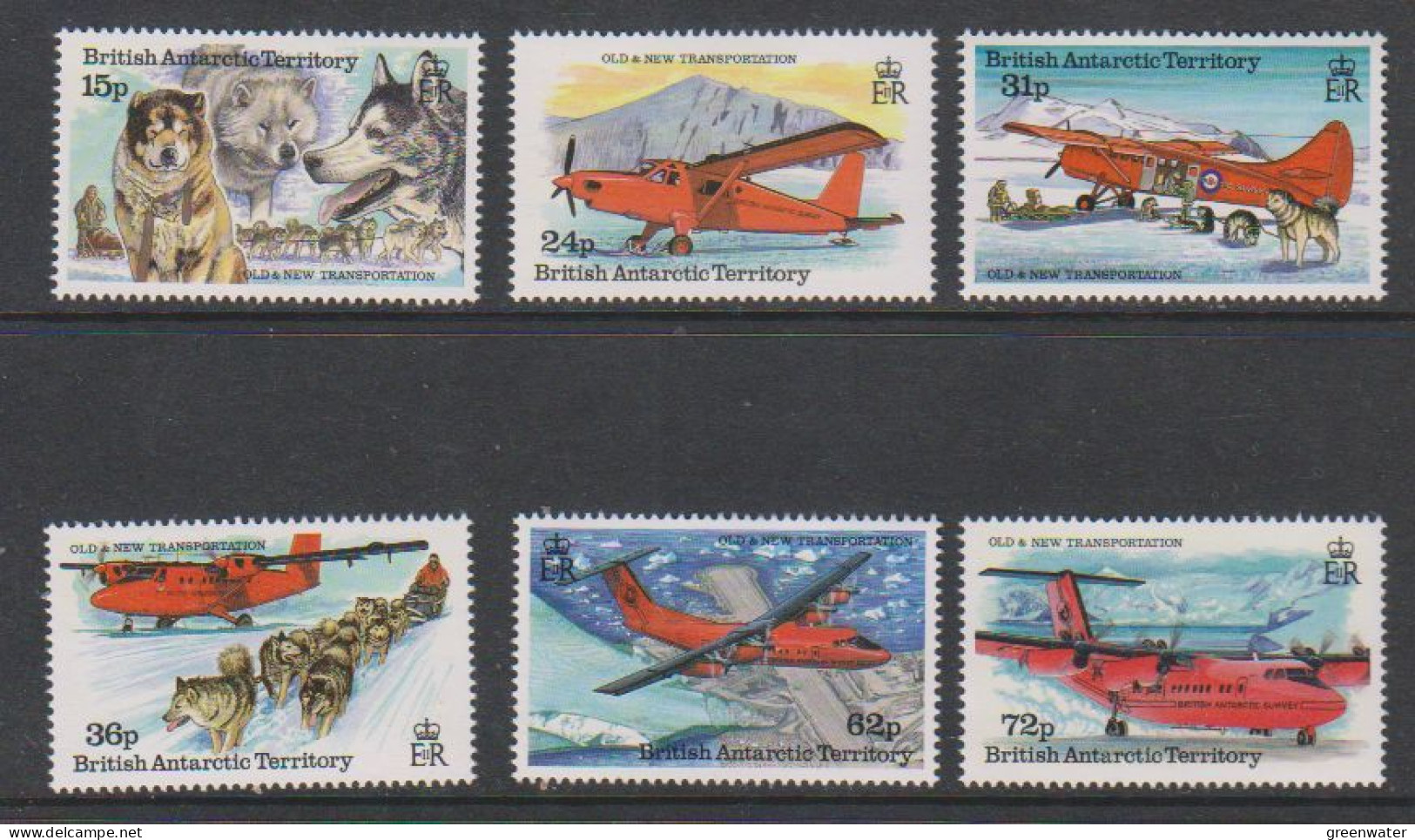 British Antarctic Territory (BAT) 1994 Old And New Transport 6v  ** Mnh (59498) - Ongebruikt