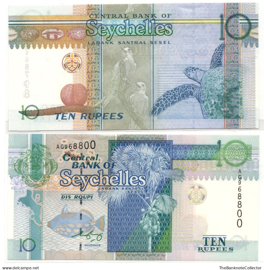 Seychelles 10 Rupees ND 1998 UNC P-36 - Seychelles