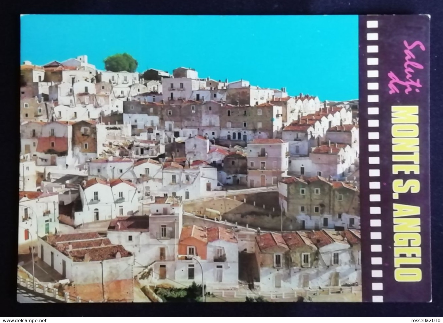 CARTOLINA  ITALIA FOGGIA MONTE SANT'ANGELO SALUTI Italy Postcard ITALIEN Ansichtskarten - Gruss Aus.../ Grüsse Aus...