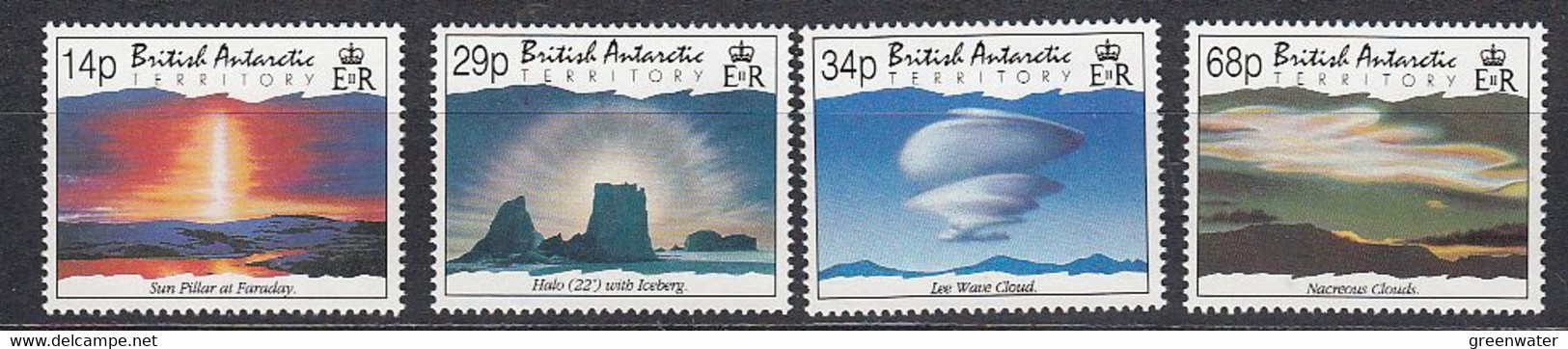 British Antarctic Territory (BAT) 1992 Lower Atmospheric Phenomena 4v  ** Mnh (59499) - Nuevos