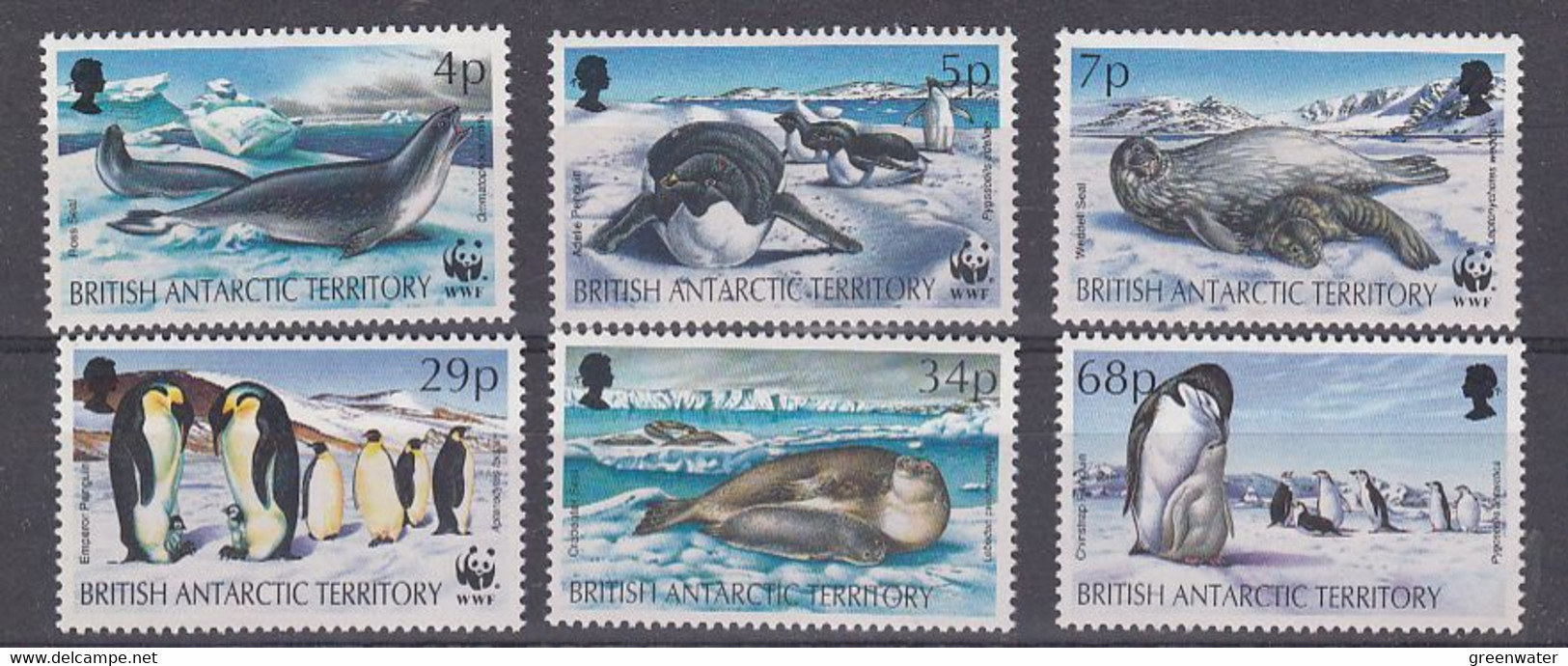 British Antarctic Territory (BAT) 1992 WWF Seals And Penguins 6v ** Mnh (59499a) - Nuovi