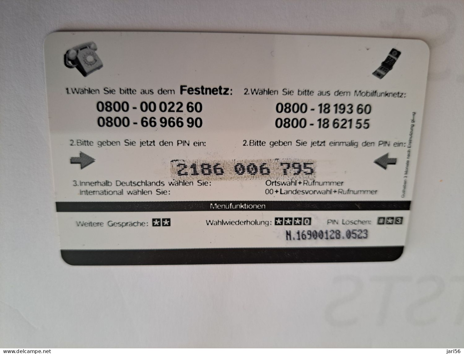 DUITSLAND/GERMANY  € 6,- / PLANET/ PIGEON BIRD   ON CARD        Fine Used  PREPAID  **16530** - [2] Prepaid