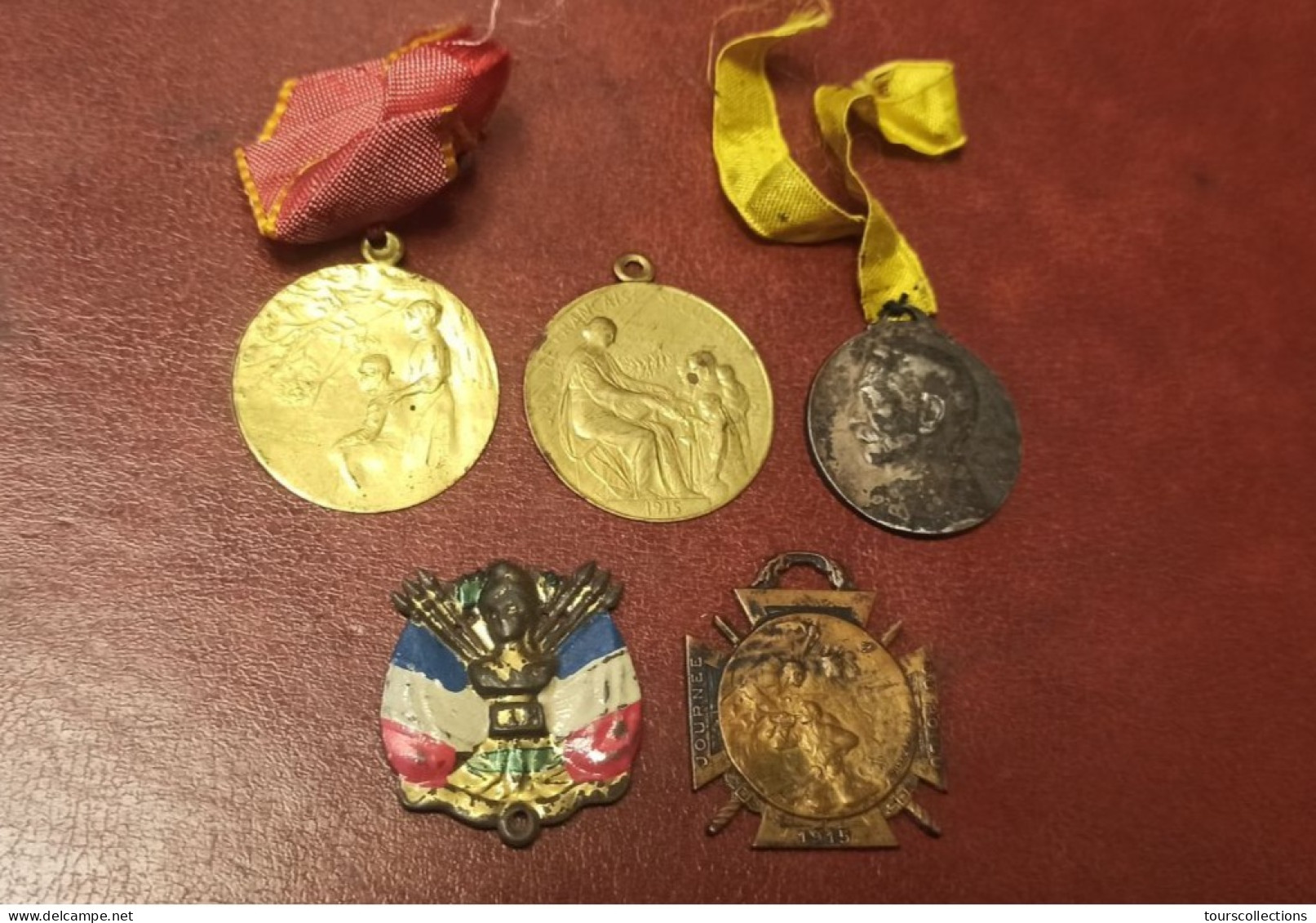 Petit Lot MEDAILLE MILITAIRE DECORATION Et JOURNEE Du POILU 1915 Et  Galliéni Jusqu'au Bout 1916 WW1 - Francia