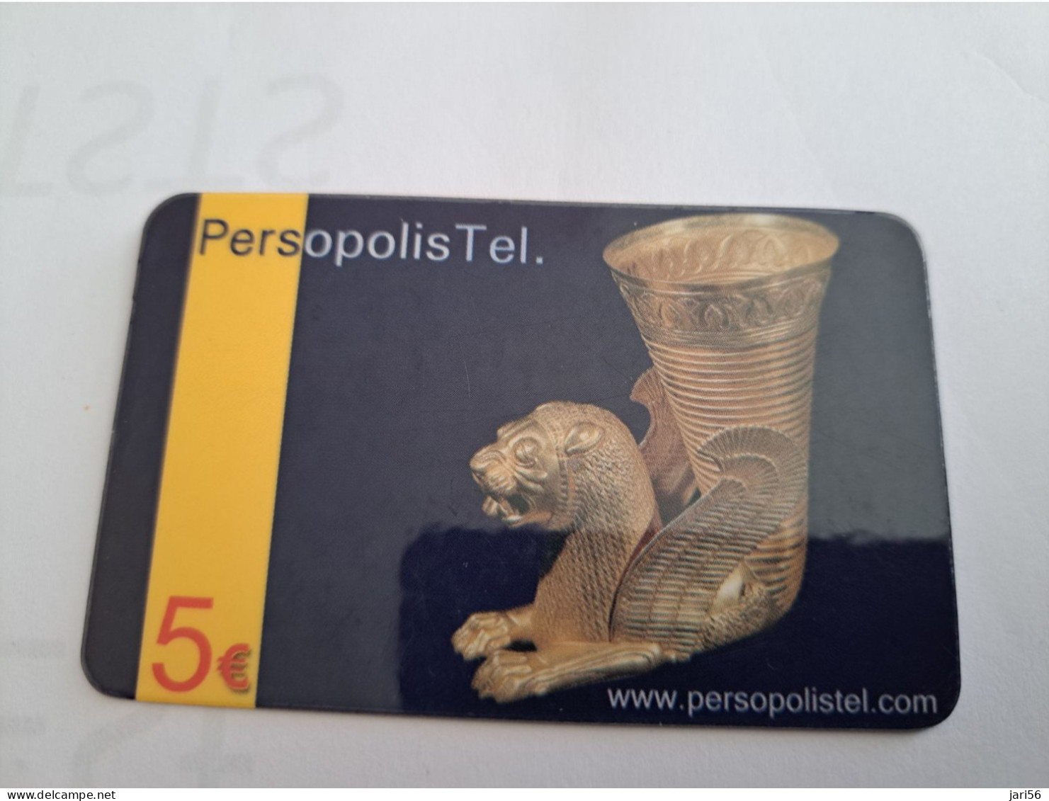 DUITSLAND/GERMANY  € 5,- / PERSOPOLIS TEL / LION HEAD   ON CARD        Fine Used  PREPAID  **16532** - [2] Mobile Phones, Refills And Prepaid Cards