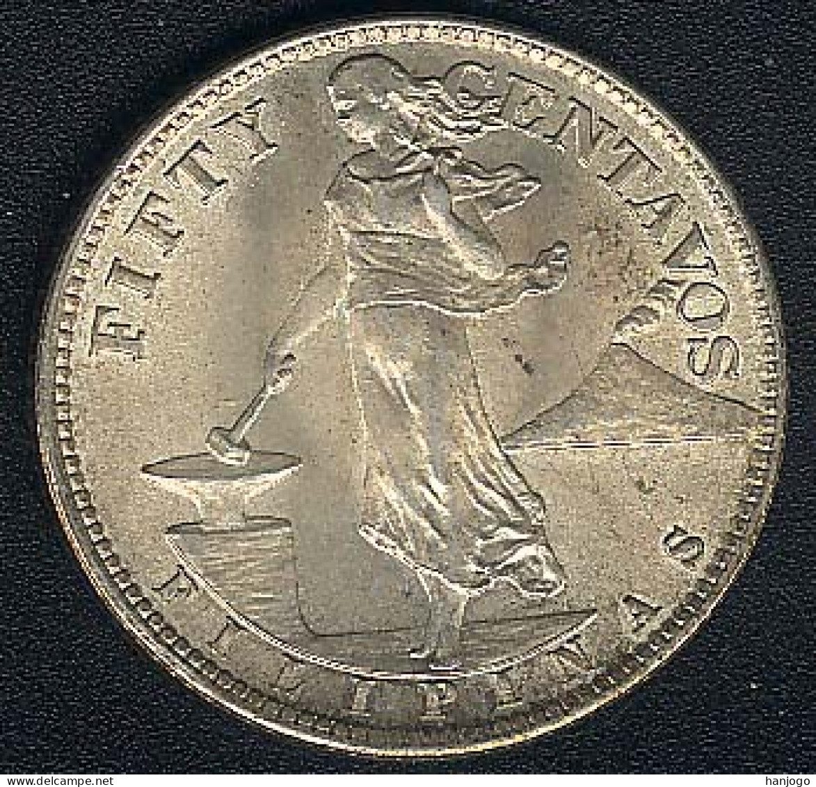 Philippinen, 50 Centavos 1945 S, Silber, UNC - Filippine