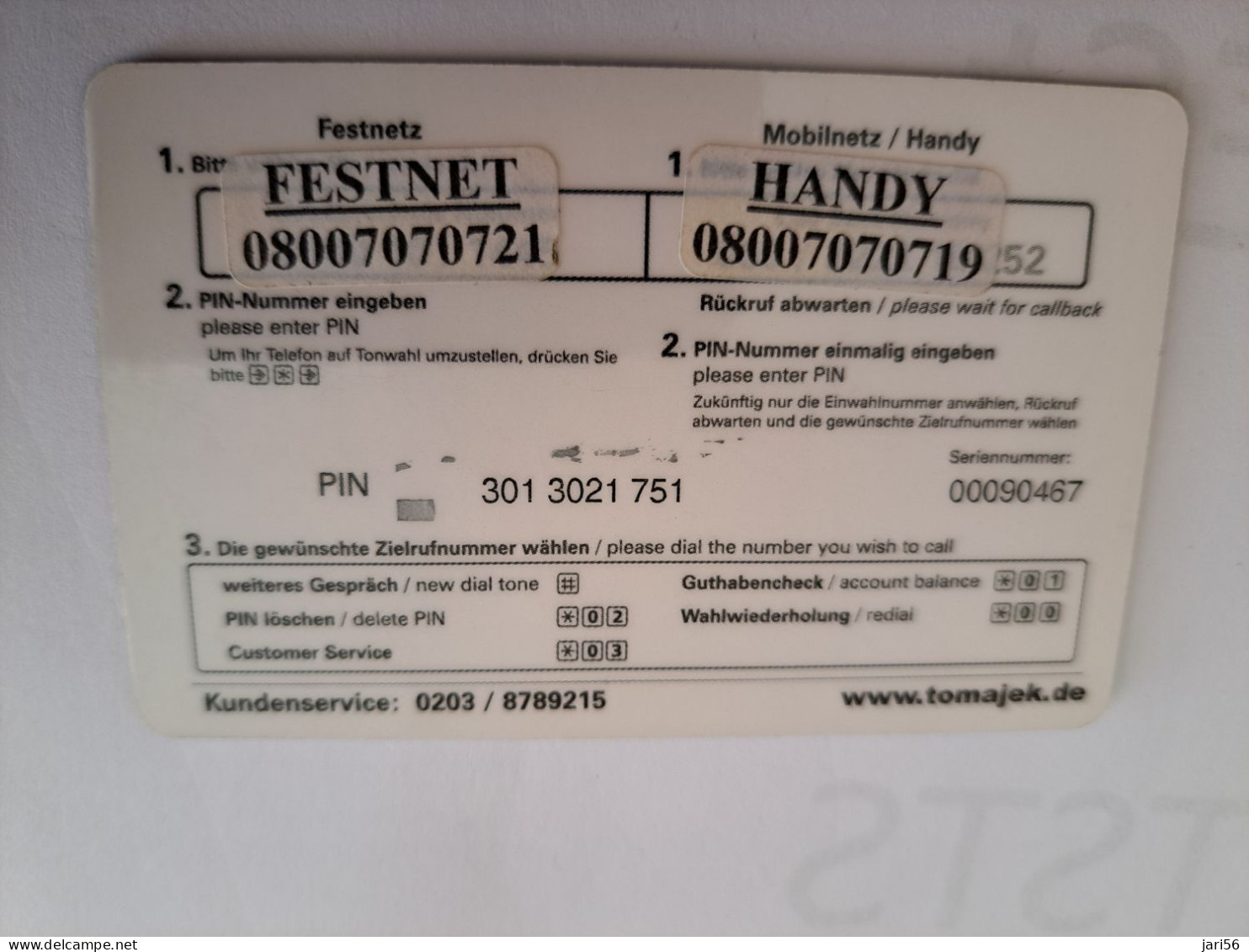 DUITSLAND/GERMANY  € 5,- / BEST CARD/ SPACE SHUTTLE   ON CARD        Fine Used  PREPAID  **16533** - GSM, Voorafbetaald & Herlaadbare Kaarten