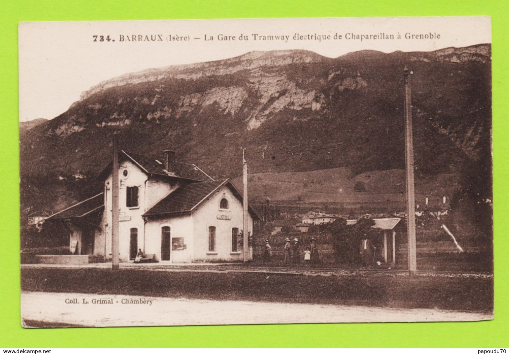 CPA  38 -- BARRAUX -- 784 LA GARE DU TRAMWAY ELECTRIQUE DE CHAPAREILLAN A GRENOBLE - Barraux