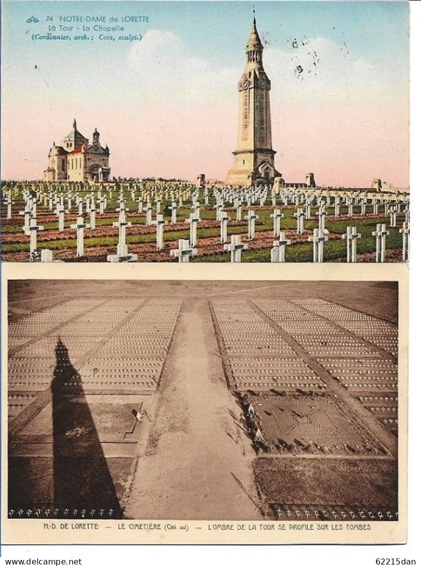 CPA . 62 . NOTRE DAME DE LORETTE - Cementerios De Los Caídos De Guerra