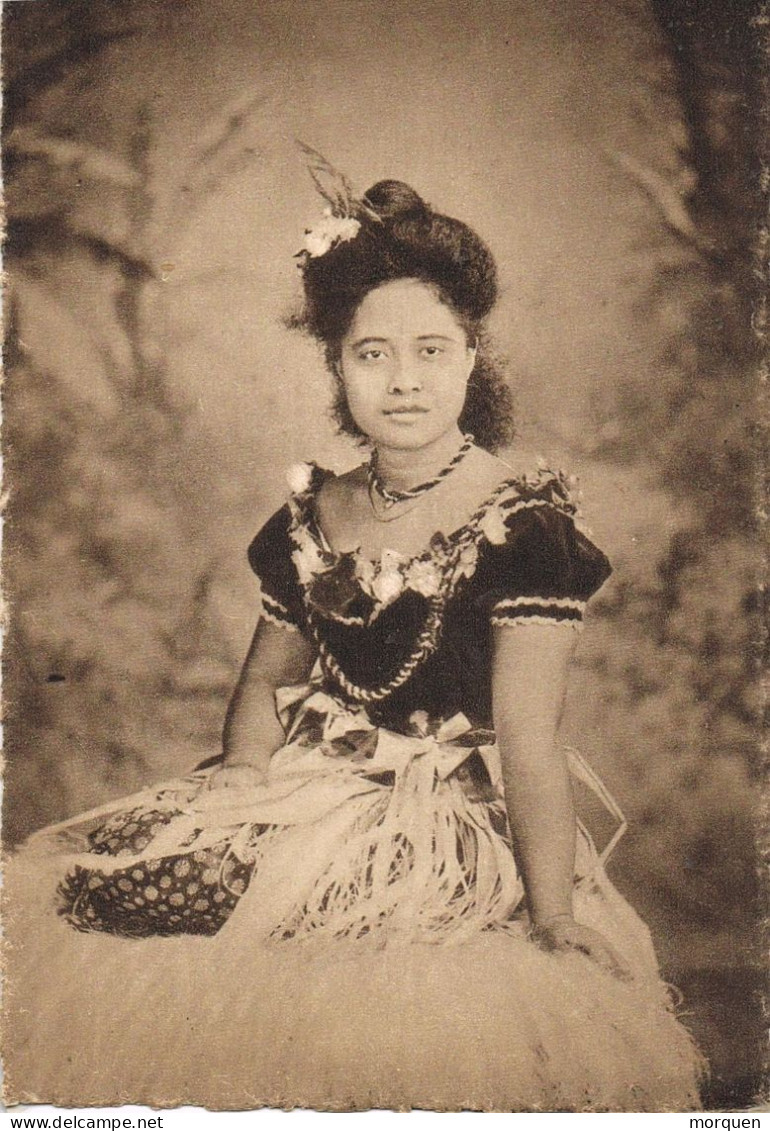 54758. Postal  POLINESIA FRANCESA, Joven Polinesia. Misiones Maristas De OCEANIA - Frans-Polynesië
