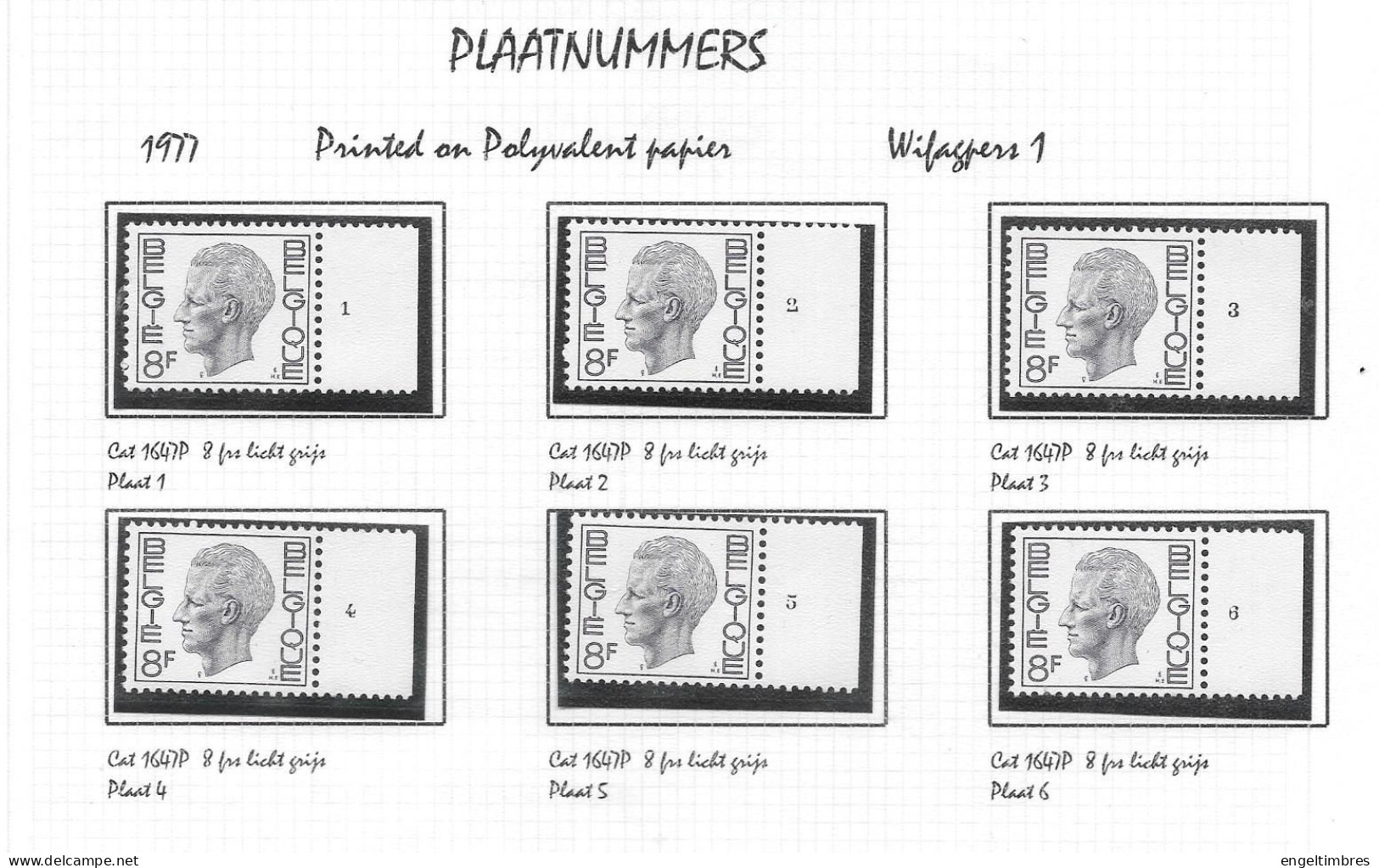 Belgium - Large selection of ELSTROM stamps - all POSTFRIS - and all with Plaatnummer