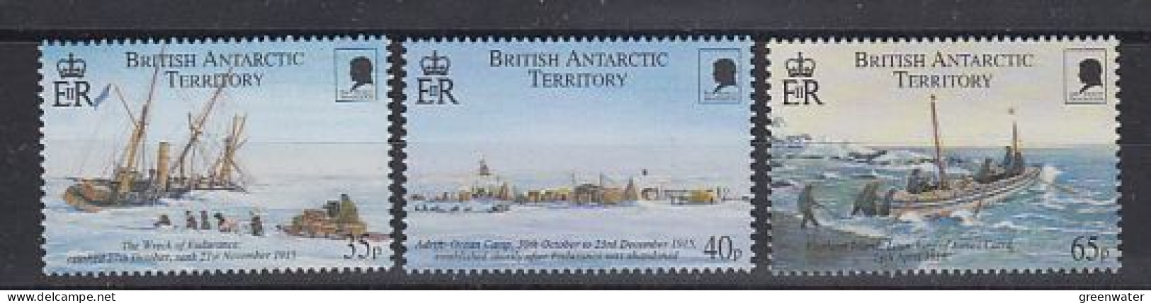 British Antarctic Territory (BAT) 2000 Sir Ernest Shackleton 3v  ** Mnh (59500) - Nuovi