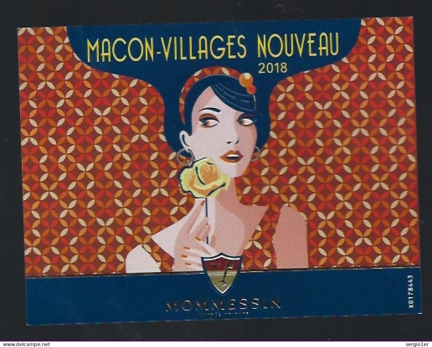 Etiquette Vin Macon Villages Nouveau 2018 Mommessin " Femme" - Bourgogne