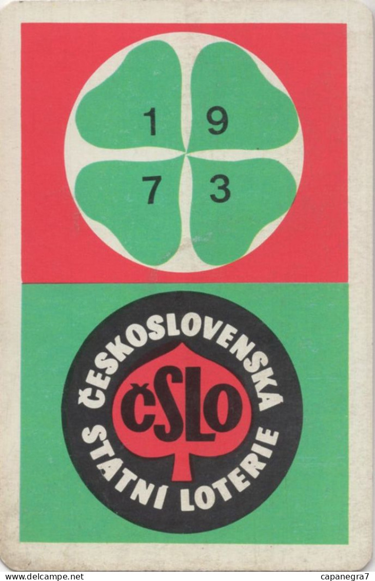 Lottery, Czechoslovak State Lottery, Czecho-Slovakia,1976, 60 X 90 Mm, Red Back Side - Petit Format : 1971-80