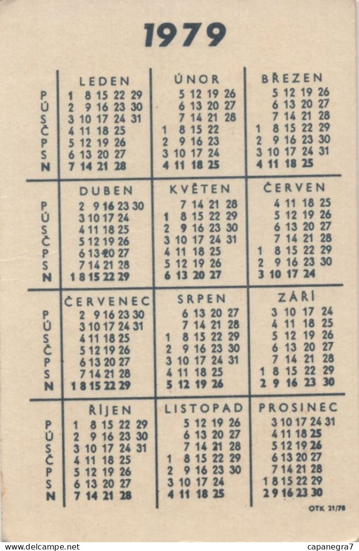 Lottery, Czechoslovak State Lottery, Czecho-Slovakia,1979, 60 X 90 Mm - Klein Formaat: 1971-80