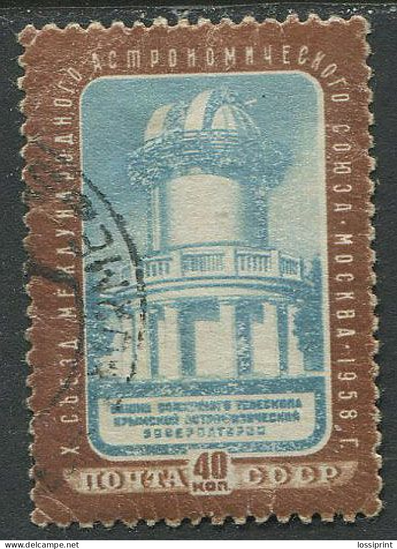 Soviet Union:Russia:USSR:Used Stamp International Astronomy Union In Moscow 1958 - Gebraucht