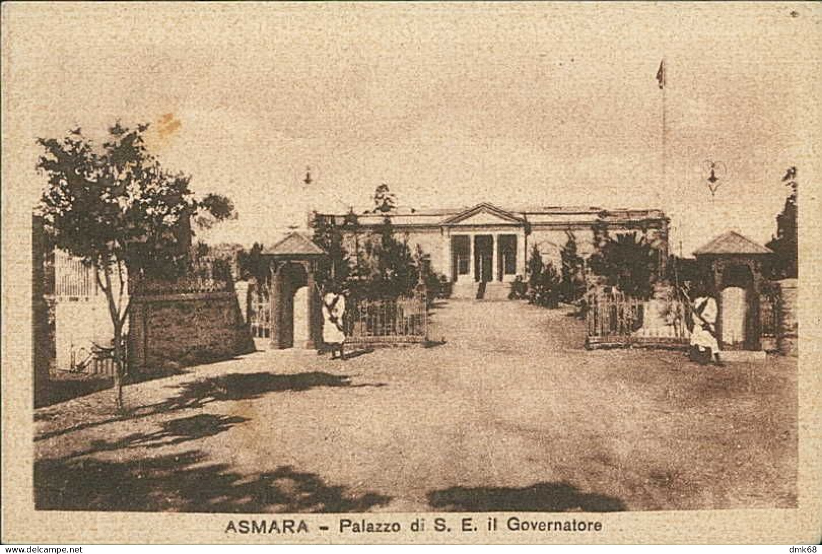 AFRICA - ERITREA - ASMARA - PALAZZO DI S.E. IL GOVERNATORE - EDIZ. SCOZZI . MAILED TO ITALY 1937 - STAMP (12419) - Eritrea