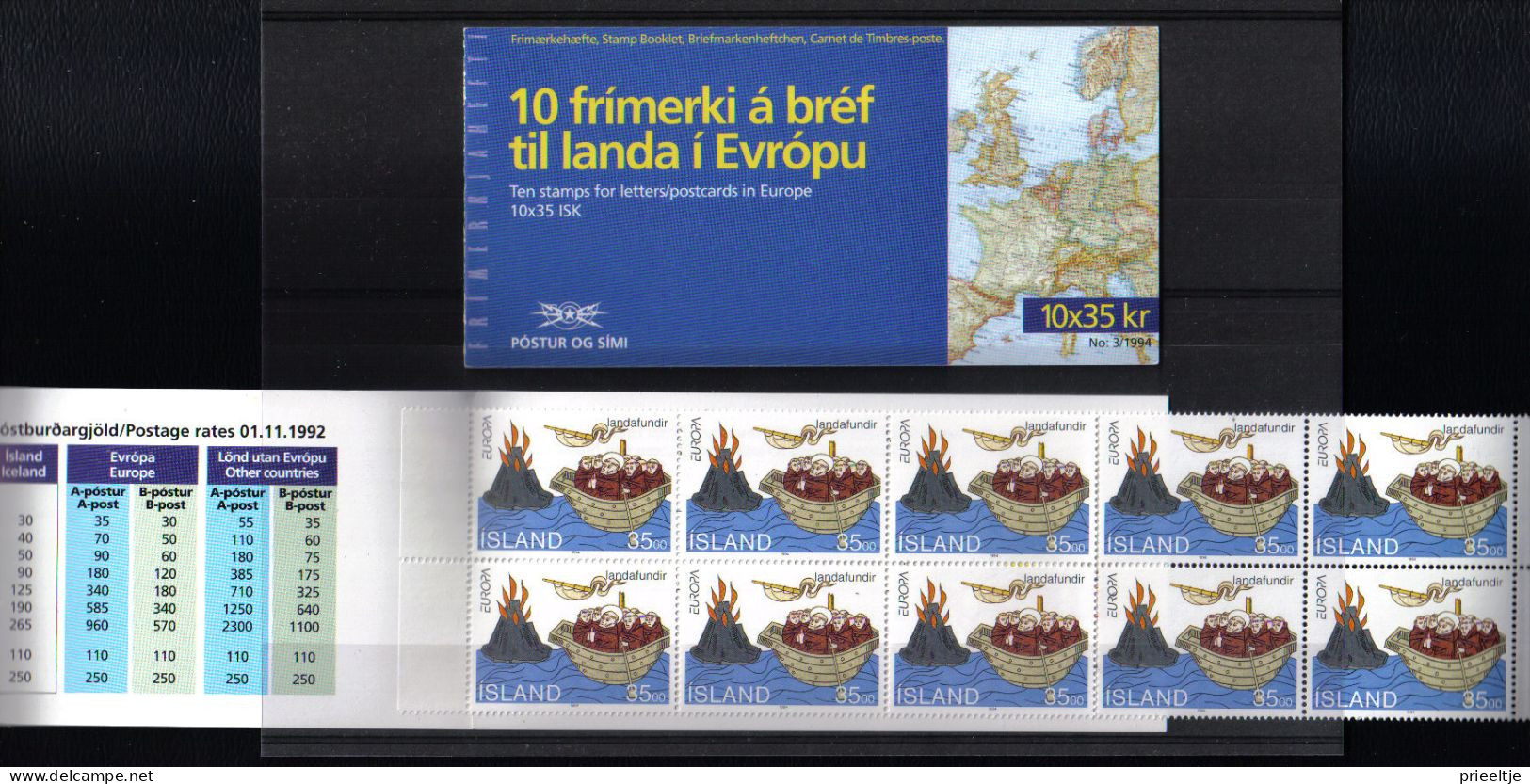 Iceland 1994 Europa Discoveries Booklet Set Y.T. C 753+754 ** - Cuadernillos