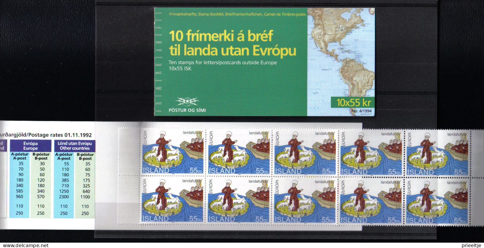 Iceland 1994 Europa Discoveries Booklet Set Y.T. C 753+754 ** - Markenheftchen
