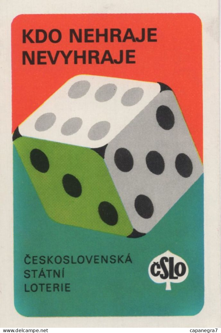 Lottery, Czechoslovak State Lottery, Czecho-Slovakia,1985, 60 X 90 Mm - Tamaño Pequeño : 1981-90