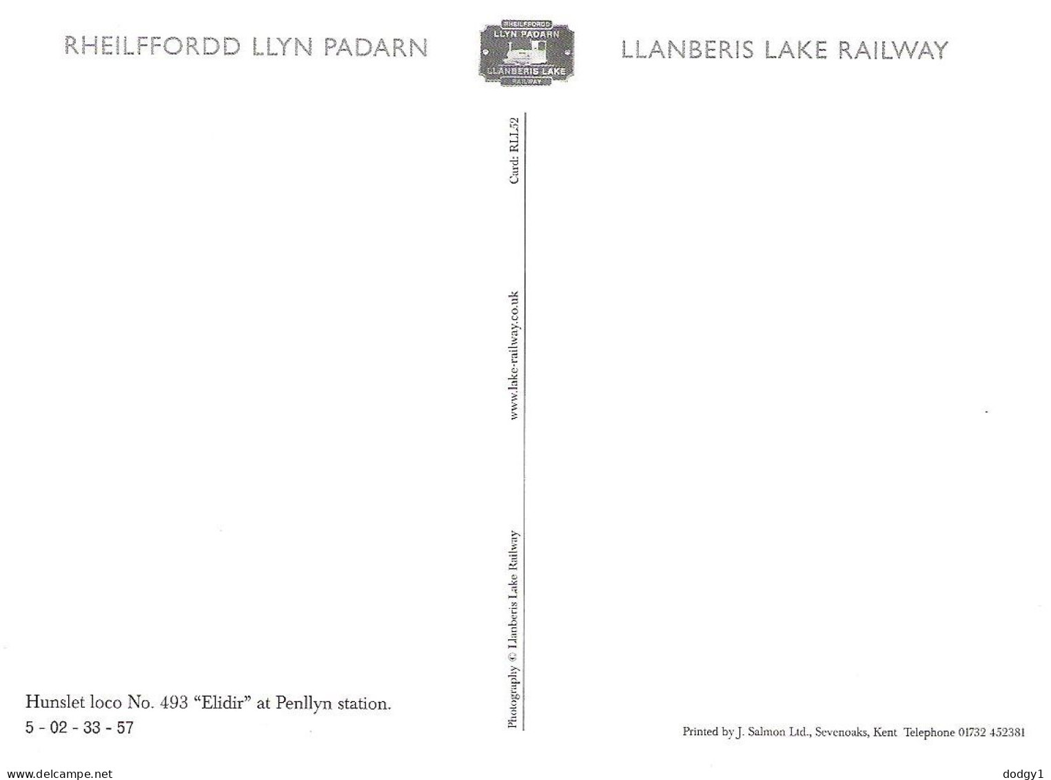 ELIDIR AT PANLLYN STATION, LLANBERIS LAKE RAILWAY, SNOWDONIA, WALES. UNUSED POSTCARD M3 - Estaciones Con Trenes