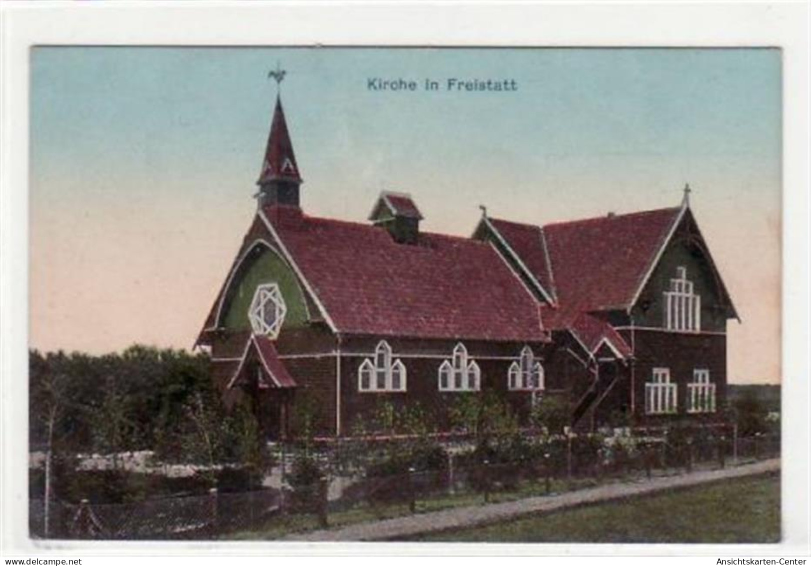 39073702 - Freistatt Mit Kirche Gelaufen, 1911. Gute Erhaltung. - Weyhe