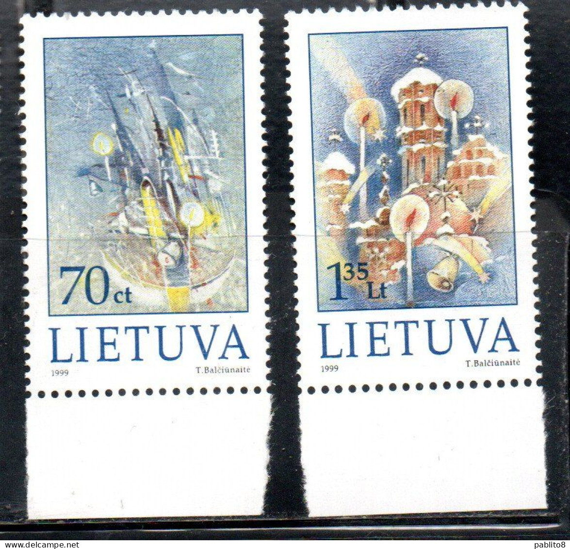 LITHUANIA LITUANIA LIETUVA 1999 CHRISTMAS NATALE NOEL WEIHNACHTEN NAVIDAD COMPLETE SET SERIE COMPLETA MNH - Lituania