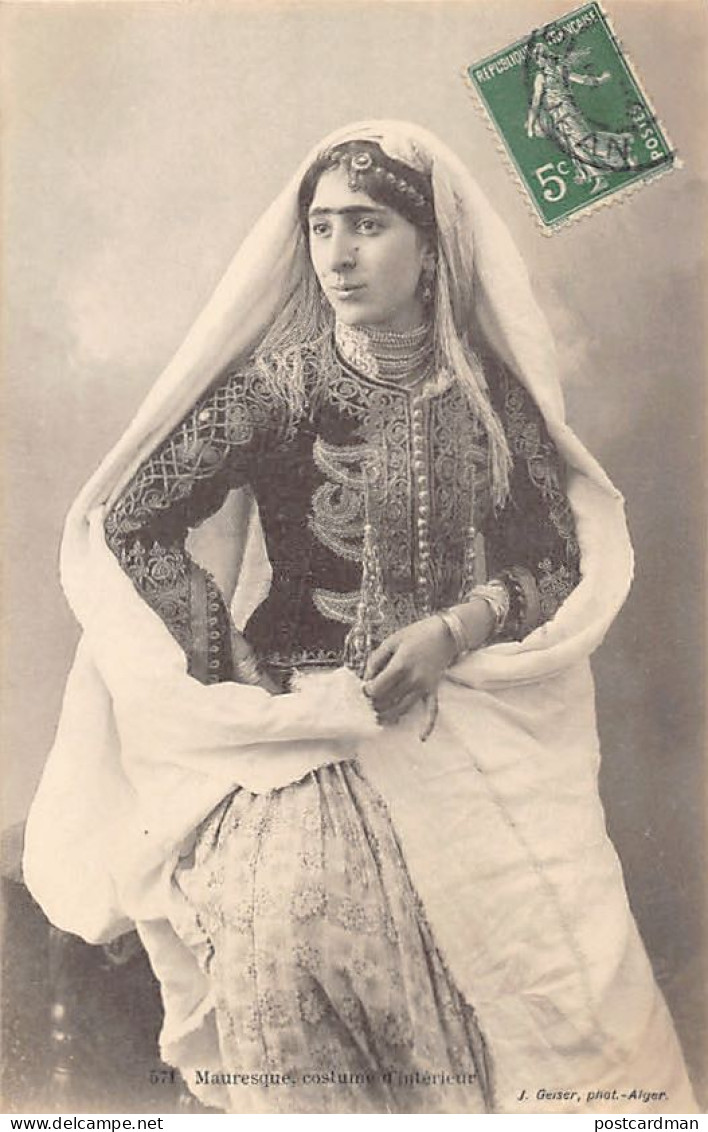 Algérie - Mauresque, Costume D'intérieur - Ed. J. Geiser 571 - Femmes