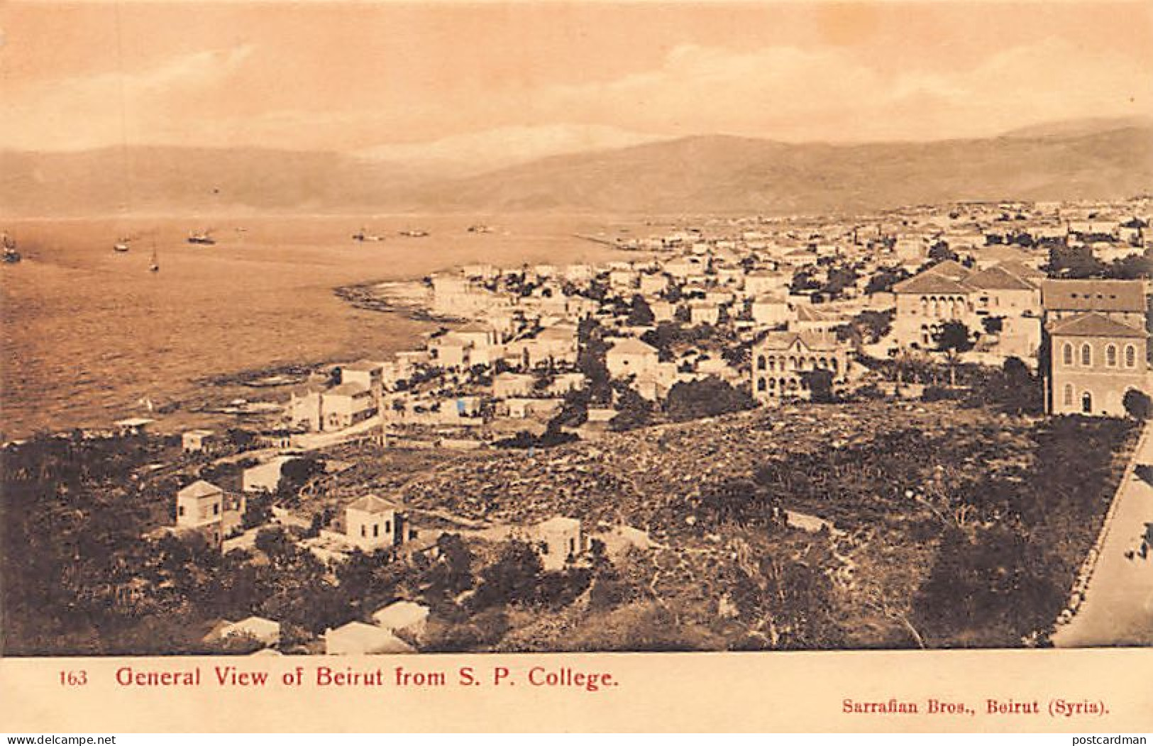 Lebanon - General View Of Beirut From S. P. College - Ed. Sarrafian Bros. 163 - Libano