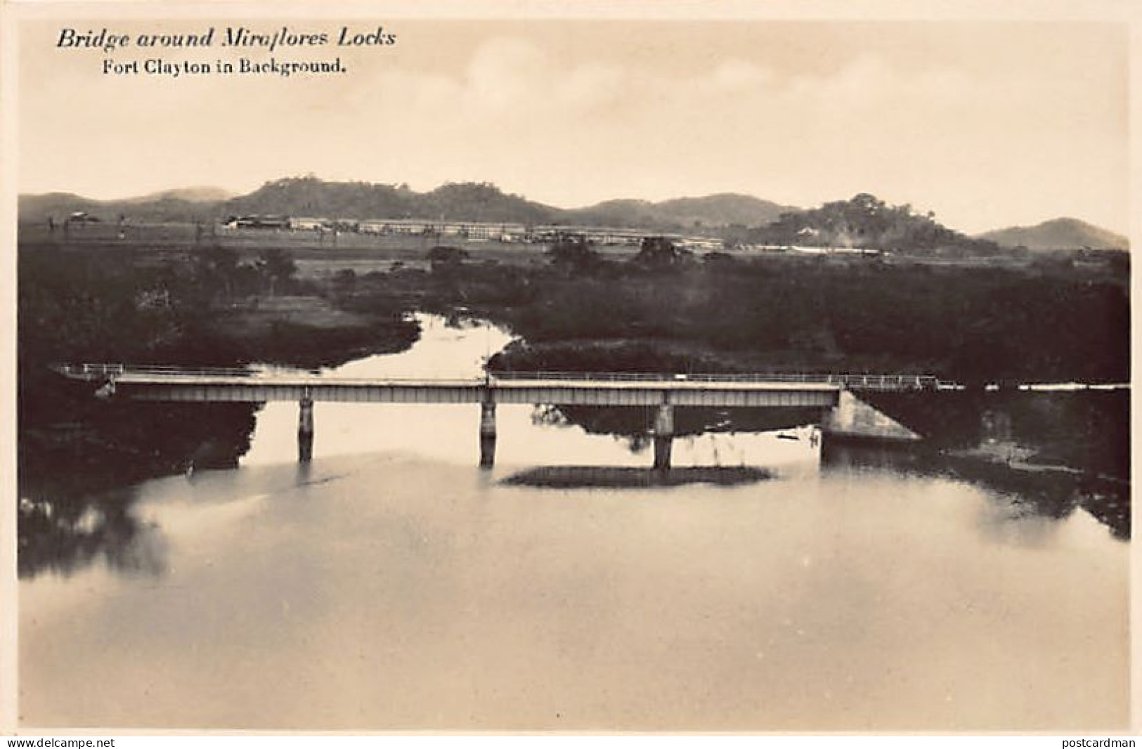 Panama - Bridge Around Miraflores Locks - Fort Clayton In Background - REAL PHOTO - Publ. Unknown - Panamá