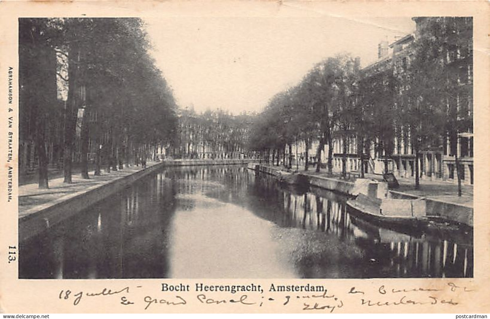 AMSTERDAM (NH) Bocht Heerengracht - Uitg. Abrahamson & Van Straaten 113 - Amsterdam
