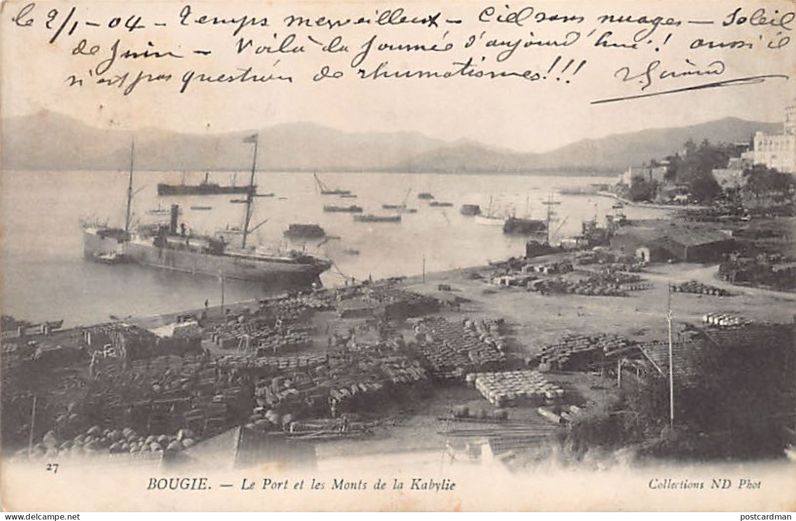 Algérie - BÉJAÏA Bougie - Le Port Et Les Monts De La Kabylie - Ed. Neurdein ND. Phot. 27 - Bejaia (Bougie)