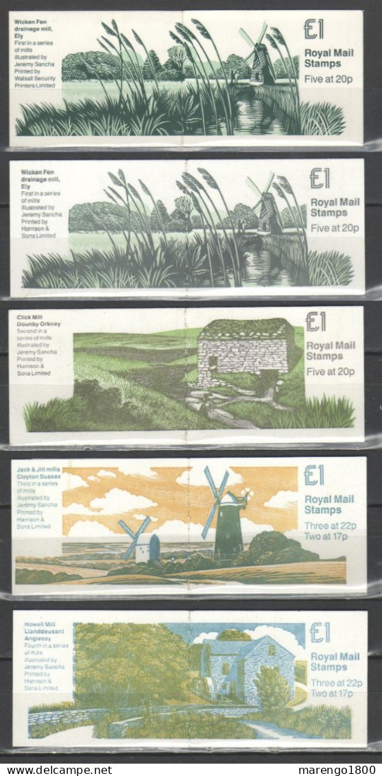 GB 1989-90 Booklets - Mills (5) - Carnets