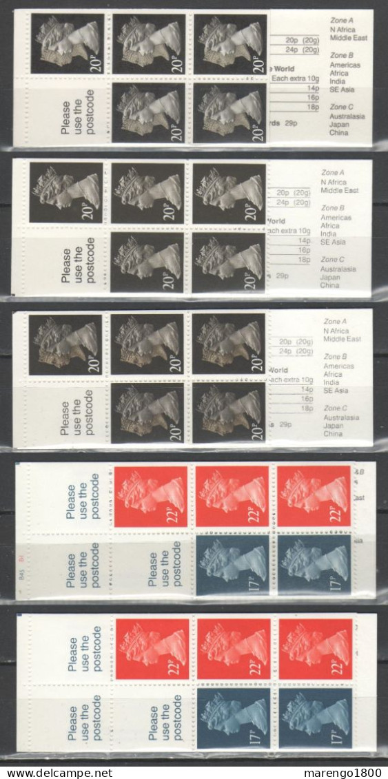 GB 1989-90 Booklets - Mills (5) - Libretti