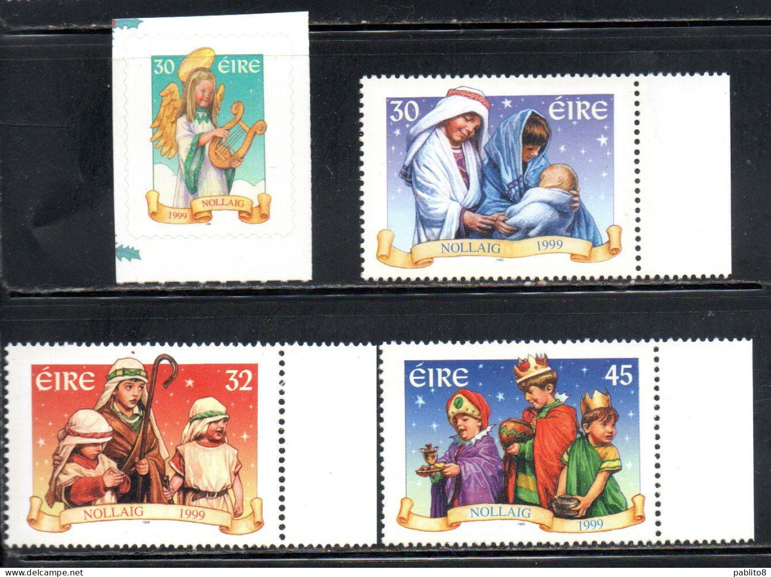 EIRE IRELAND IRLANDA 1999 CHRISTMAS ANNUNCIATION NOLLAIG NATALE NOEL WEIHNACHTEN NAVIDAD COMPLETE SET SERIE COMPLETA MNH - Unused Stamps