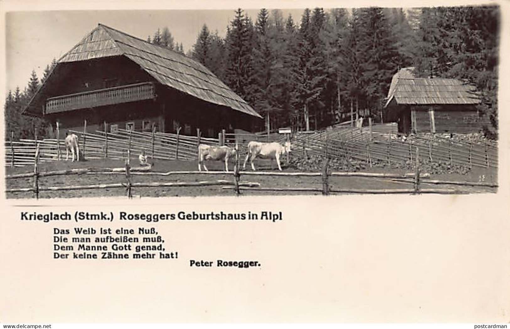 Österreich - Krieglach (ST) Peter Roseggers Geburtshaus In Alp - Krieglach