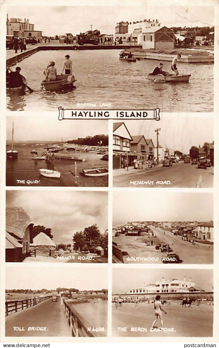 England - HAYLING ISLAND - Multi-views Postcard - Other & Unclassified