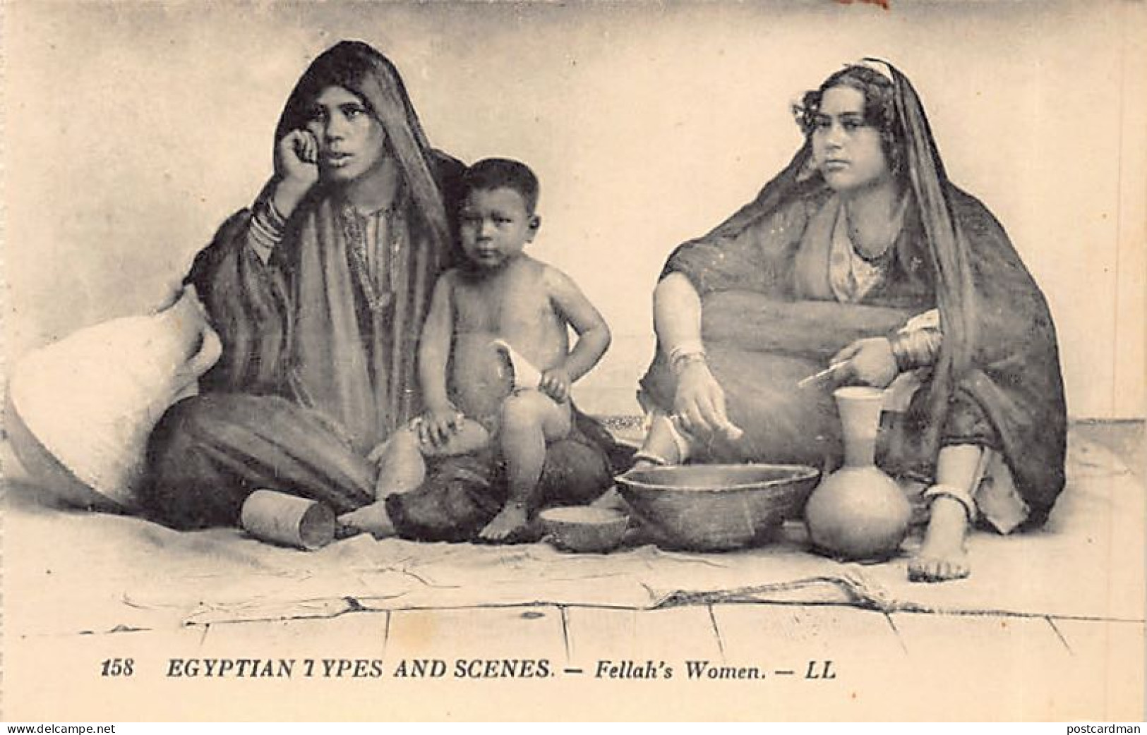 Egypt - Egyptian Types & Scenes - Fellah's Women - Publ. LL 158 - Personnes
