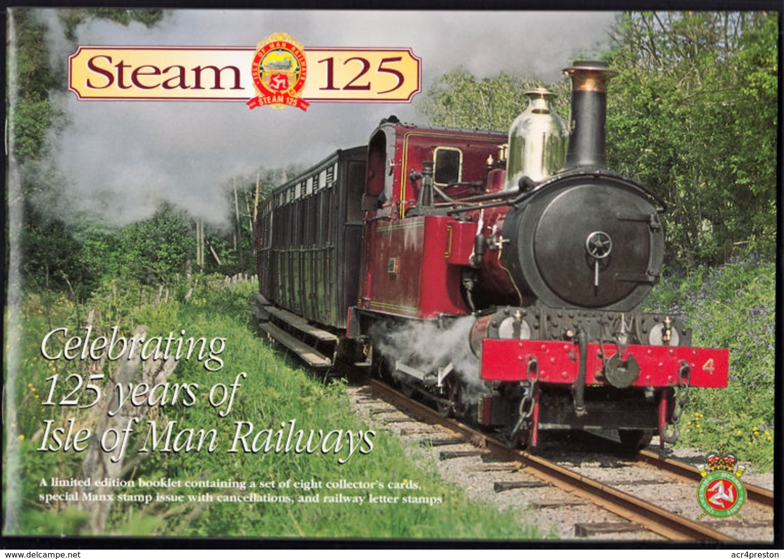 J0003 ISLE OF MAN 1998, 125th Anniversary Of Isle Of Man Railways, Limited Edition Post Office Booklet - Isla De Man