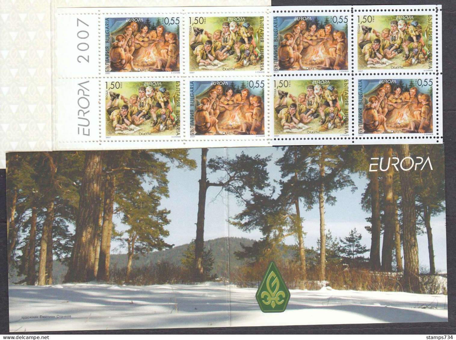 Bulgaria 2007 - EUROPA: Scouts, Мi-Nr. 4794/95 In Booklet, MNH** - 2007