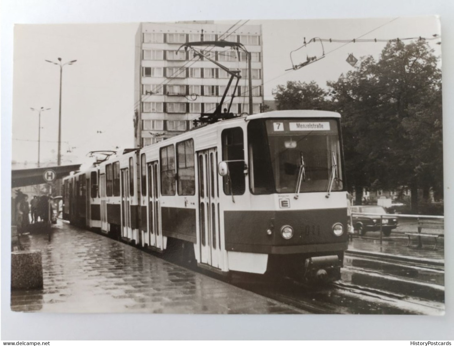 Potsdam, Tatra-Strassenbahn Der Linie 7 Am Platz Der Einheit, Tram, 1986 - Potsdam
