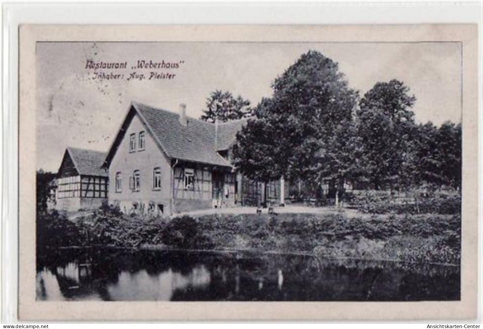 39063802 - Melle Mit Restaurant  Weberhaus  Gelaufen, Mit Marke Und Stempel Von 1920. Leichte Stempelspuren, Leicht Fle - Bissendorf