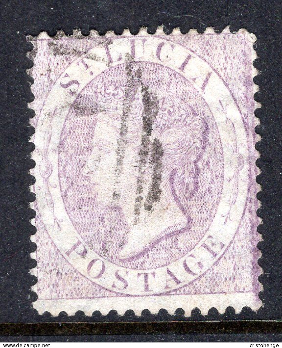 St Lucia 1864-76 QV - Wmk. Crown CC - P.14 - 6d Pale Lilac Used (SG 17a) - Ste Lucie (...-1978)