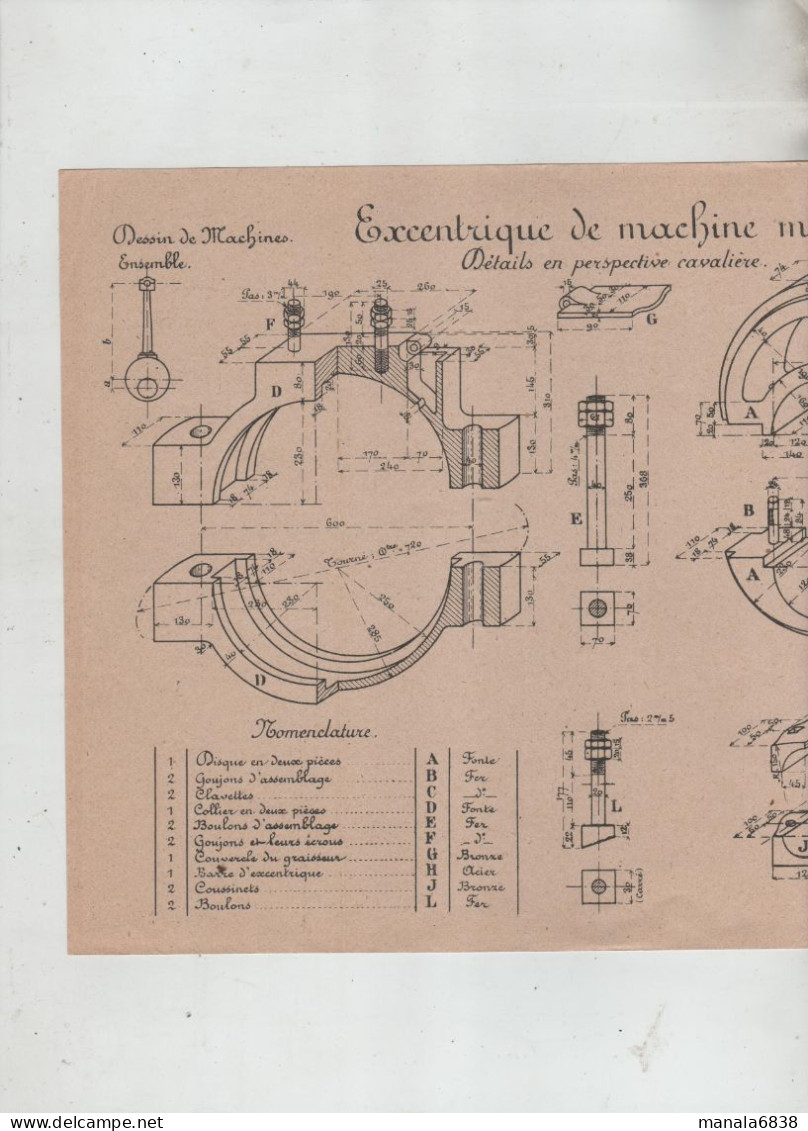 Ecoles Arts Métiers Excentrique De Machine Marine Beauvais  Planche 34 - Autres Plans
