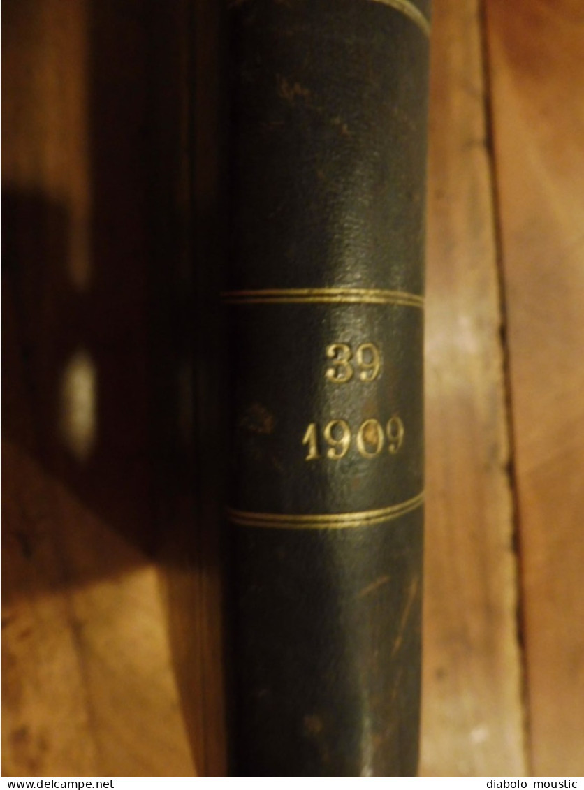 1909  RECUEIL Des LOIS ,dont Aussi Sur L'absinthe ;  Criminalité, Etc - Wetten & Decreten