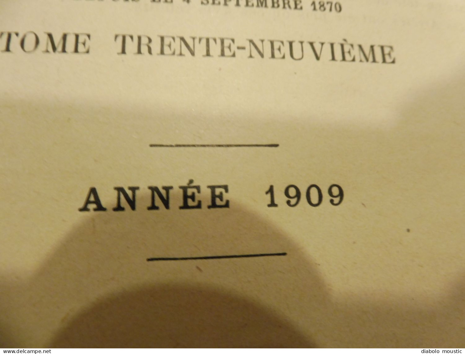 1909  RECUEIL des LOIS ,dont aussi sur l'absinthe ;  Criminalité, Etc