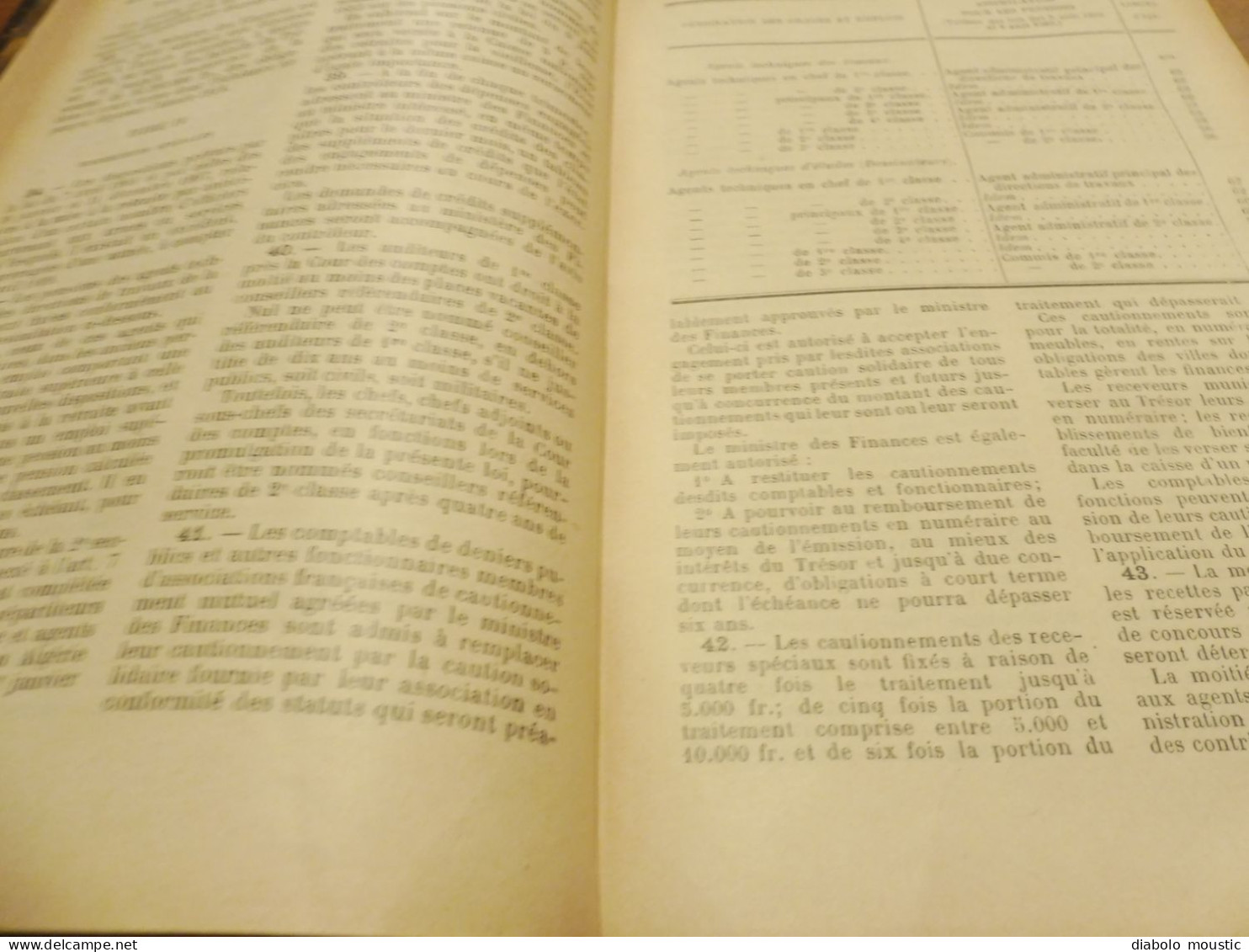 1909  RECUEIL des LOIS ,dont aussi sur l'absinthe ;  Criminalité, Etc