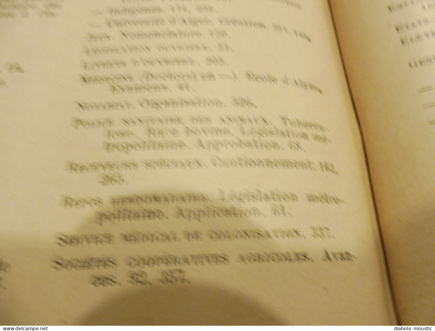 1909  RECUEIL des LOIS ,dont aussi sur l'absinthe ;  Criminalité, Etc