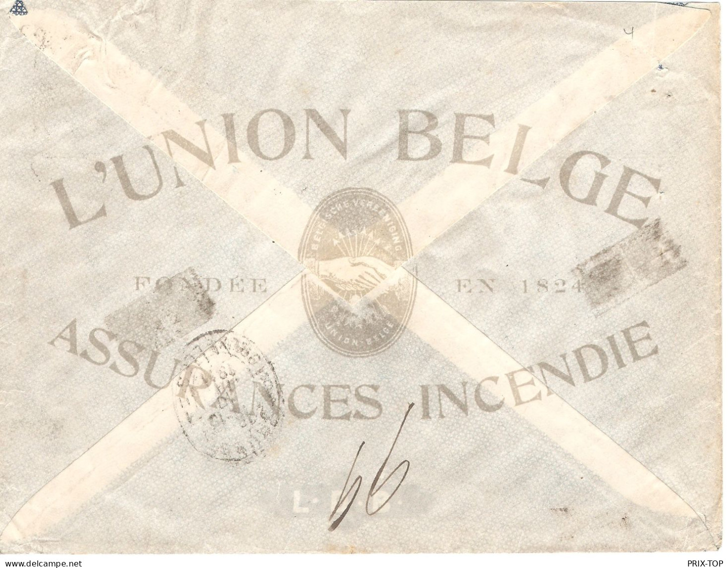 TP 76(2) GB-83 S/L. Union Belge En Recommandé Obl. BXL (Q-L) 10/3/1911 > E/V  Feuille De Collection Explicative - 1905 Breiter Bart