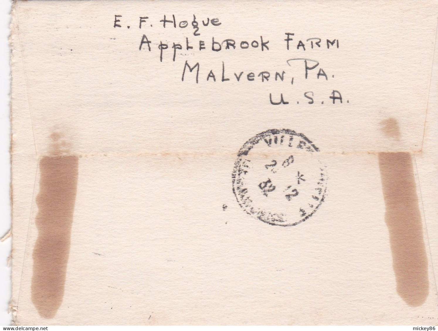 Etats-Unis --1932--letttre MALVERN (Pens ) Pour VILLENOUVELLE-31 (France)..timbres , Cachet - Brieven En Documenten