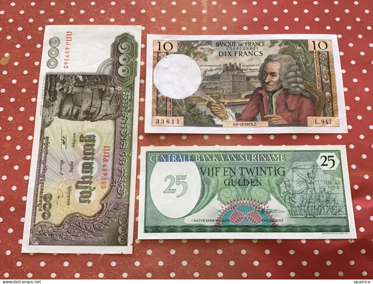 LOT DE 3 BILLETS Voir Le Scan Pour L’état Des Billets - Kiloware - Banknoten